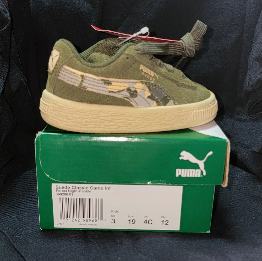 Puma Suede Classic Camo Infant Size 4C